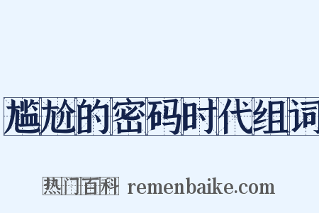 尴尬的密码时代组词是什么意思的图片